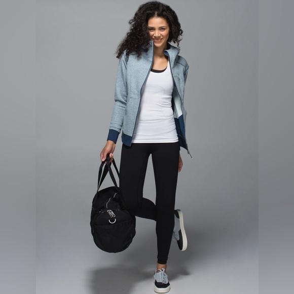 Lululemon Size 8 On The Daily Hoodie Full Zip Jacket Heathered Poseidon - Picture 3 of 16